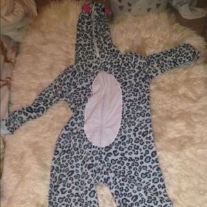 Children place girls once size L cat print black and blue